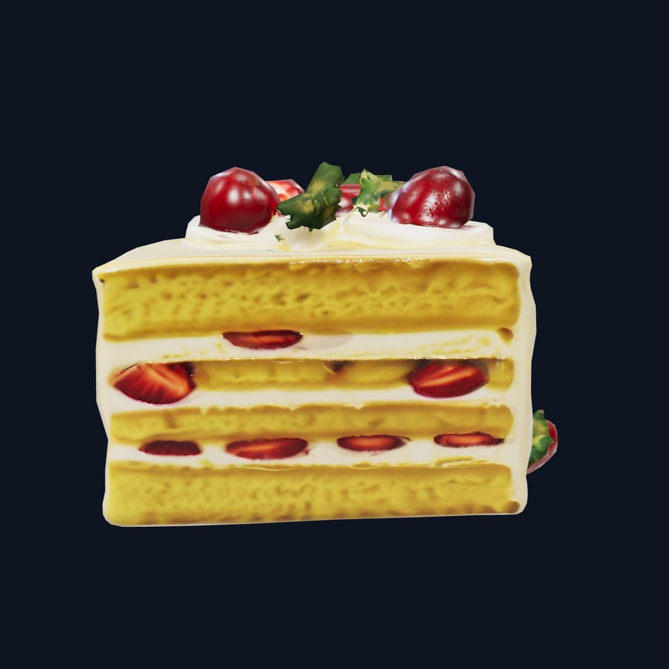 Strawberry Cream Cake model pack